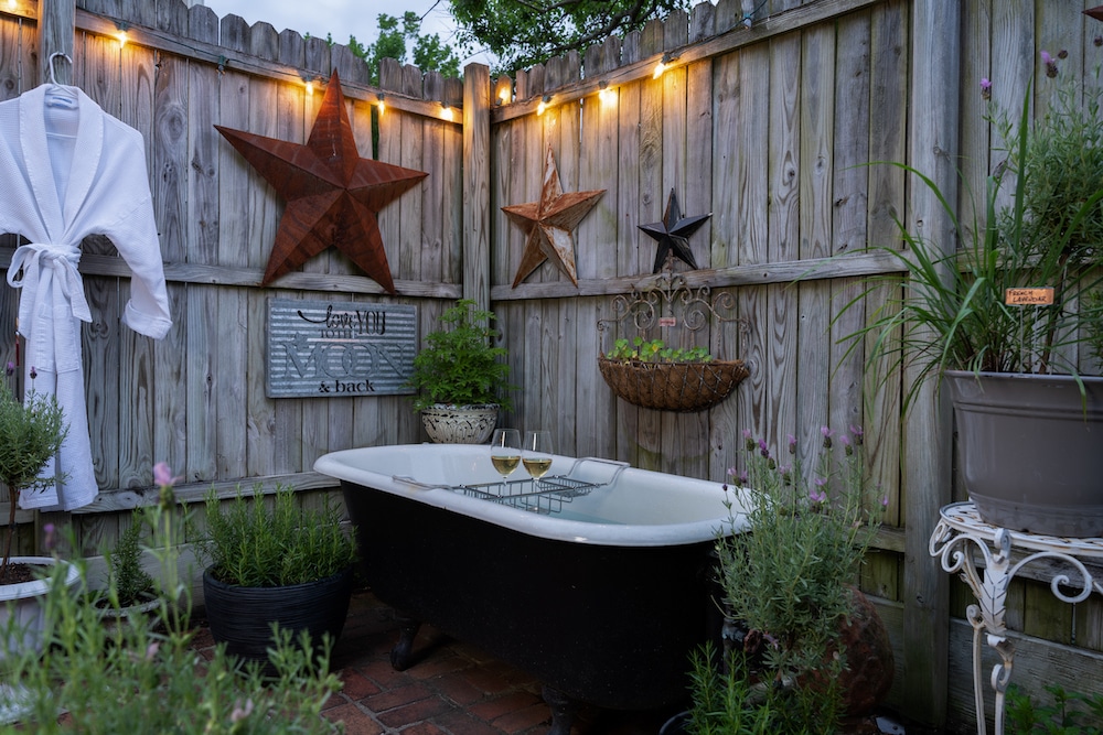 Our Garden Bath makes our property one of the most unique places to stay in Virginia, and a great place from which to visit Hughlett Point Natural Area Preserve