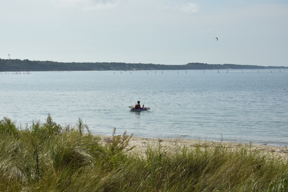 Woman enjoying some coastal Chesapeake Bay Kayaking